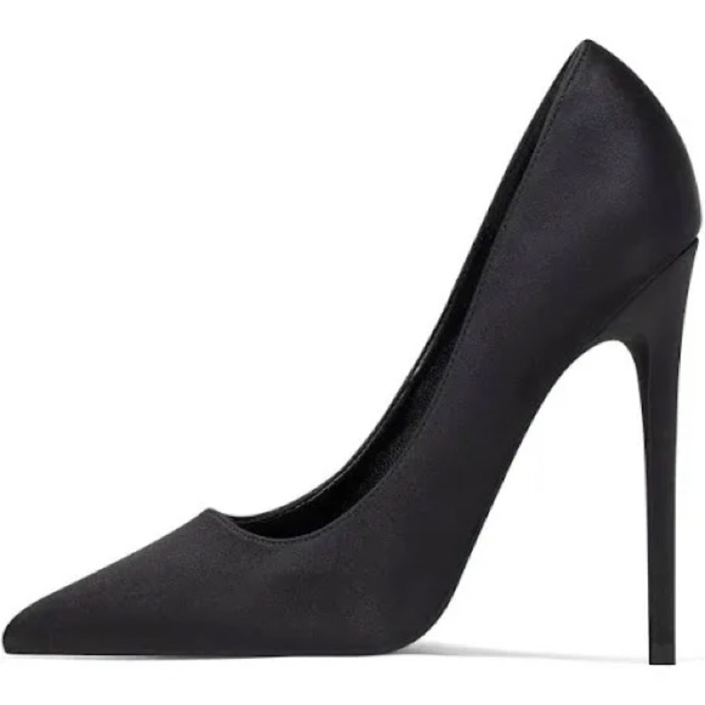 ZARA | Noir Satin Stiletto Pointed Toe
